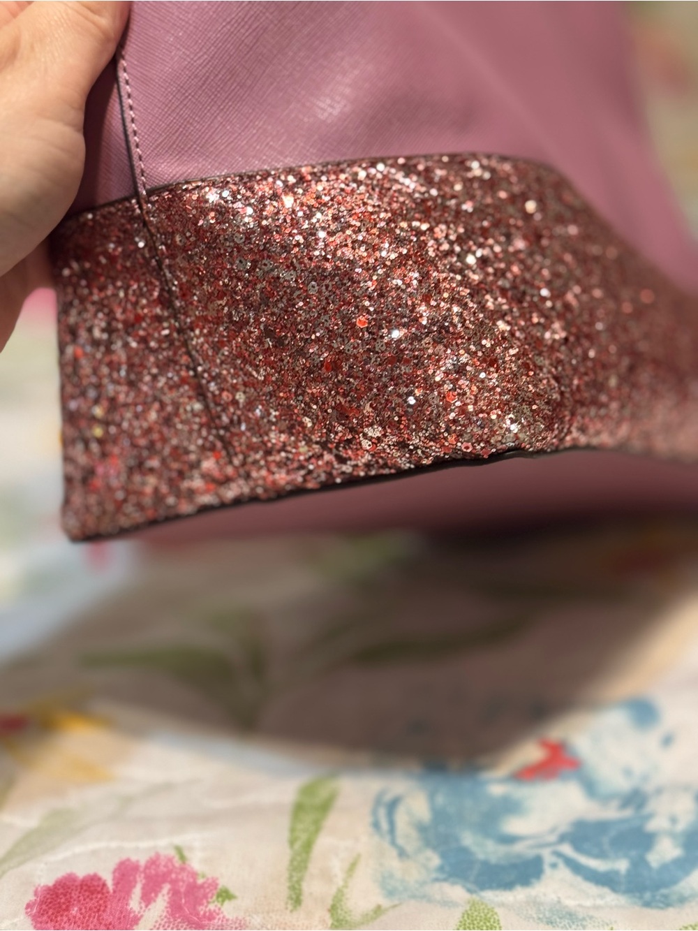 Kate Spade New York Pink Glitter Bottom Tote - Picture 6 of 16